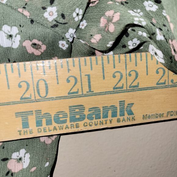 Trixxi Green Floral Thin Cottage Smocked Dress 3Xl Puff Sleeve - Picture 3 of 10